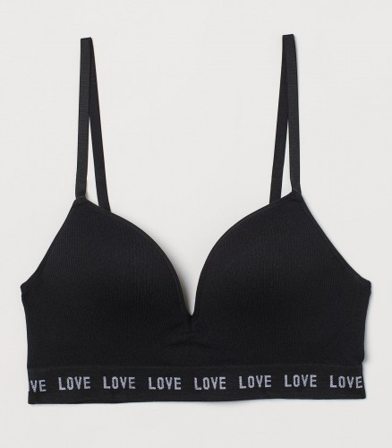 Non-wired seamless push-up bra
